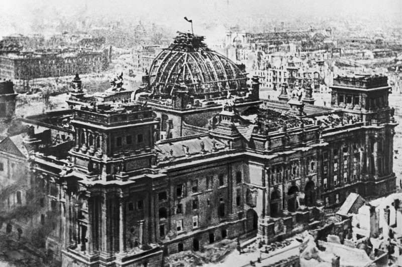Create meme: the Reichstag , the Reichstag 1945, the Reichstag in Berlin 