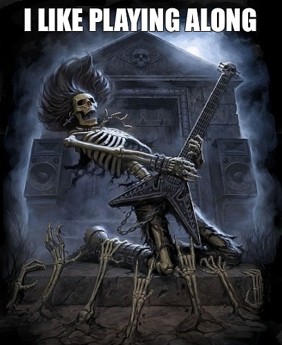 Create meme: cool skeleton, skeleton fac, skeleton guitarist