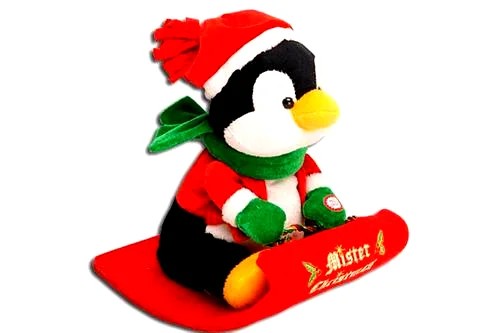 Create meme: Penguin Mary Christmas toy, New Year's stuffed penguin toys, Mr. Christmas snowman toy