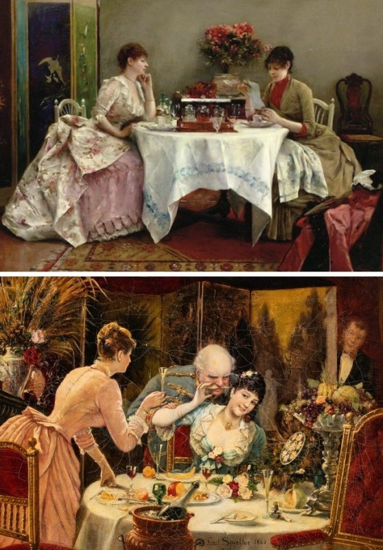 Create meme: Karl Johann Spielter, Julius Leblanc Stewart (1855-1919)., Albert Lynch Tea Party painting