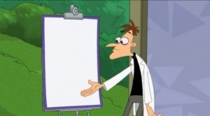 Create meme: ferb, an empty list, Phineas and Ferb