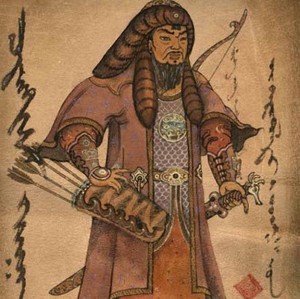 Create meme: state the shaman of the Mongol Empire embroidery, sulde of Genghis Khan, Louhi Kalevala