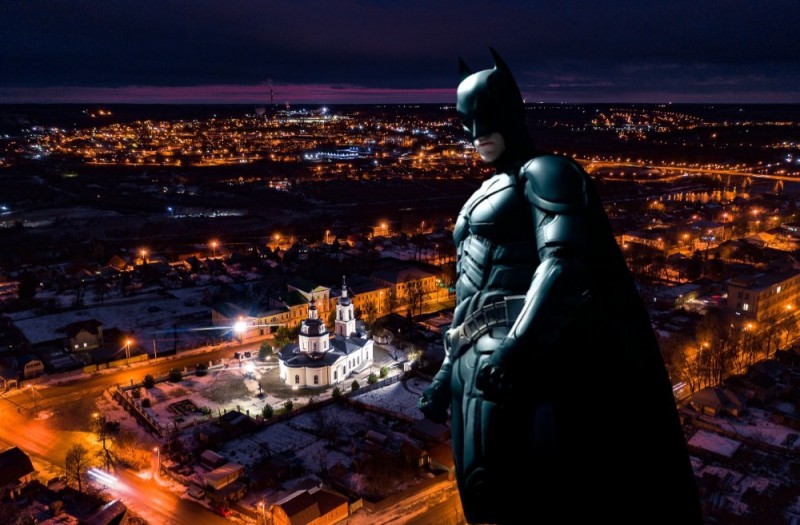 Create meme: Batman , St. nicholas church aleksin, batman gotham