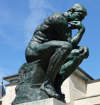 Create meme: the statue of the thinker by Rodin, the thinker michelangelo, Auguste Rodin the thinker