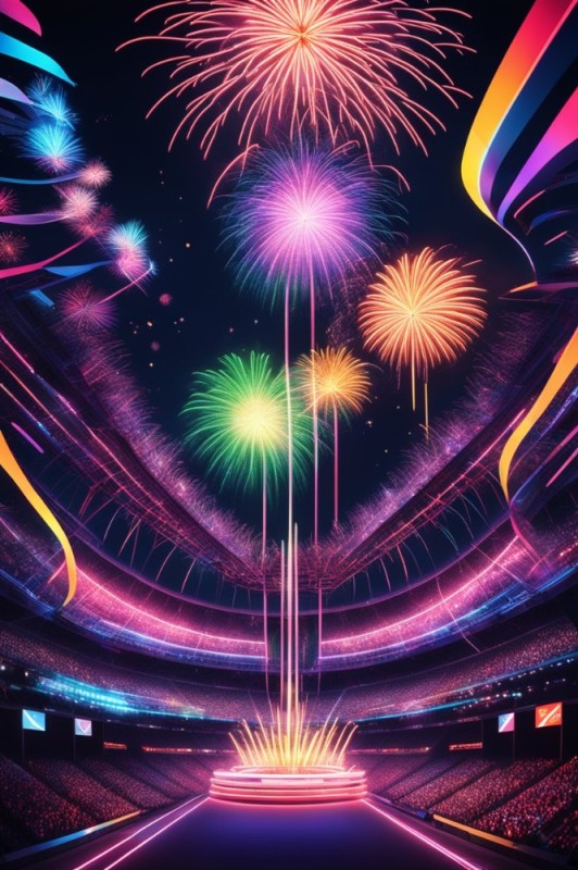 Create meme: beautiful fireworks, musical fireworks, fireworks show in Sochi