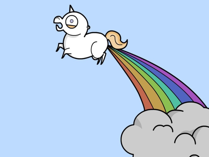 Create meme: unicorn fart, unicorn tv, unicorn background
