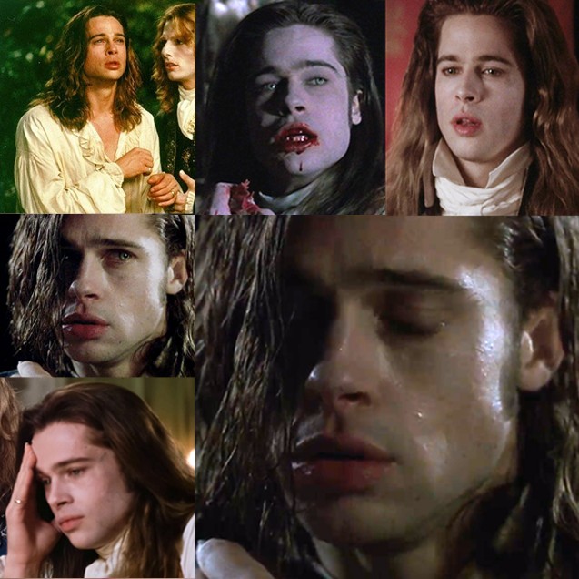 Создать мем: интервью с вампиром фильм 1994 поцелуй, кадр из фильма, интервью с вампиром том круз и брэд питт
