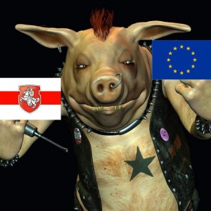 Создать мем: хрюшка панк, свинья панк рокер, свинья