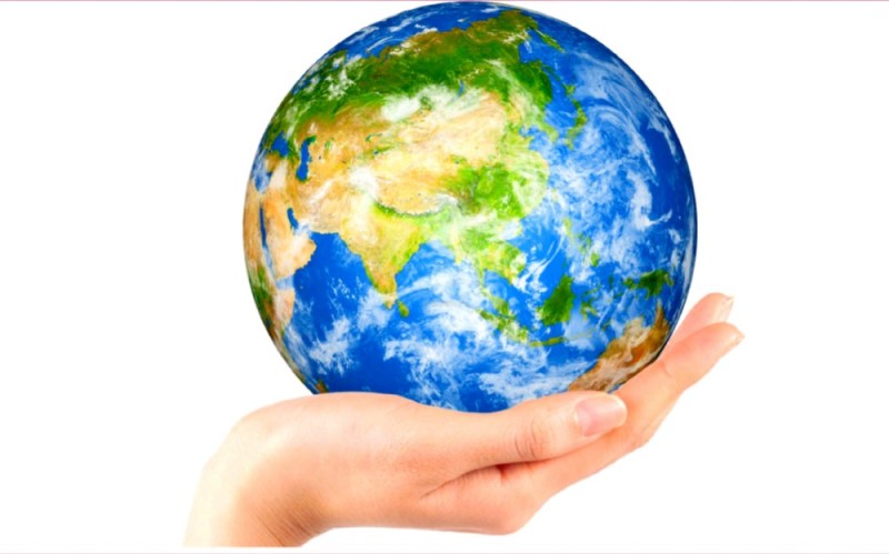 Create meme: the globe , planet earth in your hands, earth 