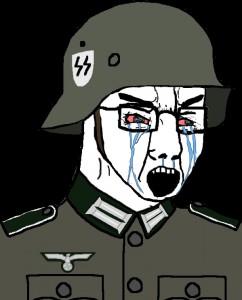Создать мем: nazi, neo nazi mem, фашист плачет