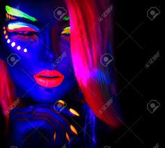 Create meme: neon light, neon, neon paint girl Wallpaper