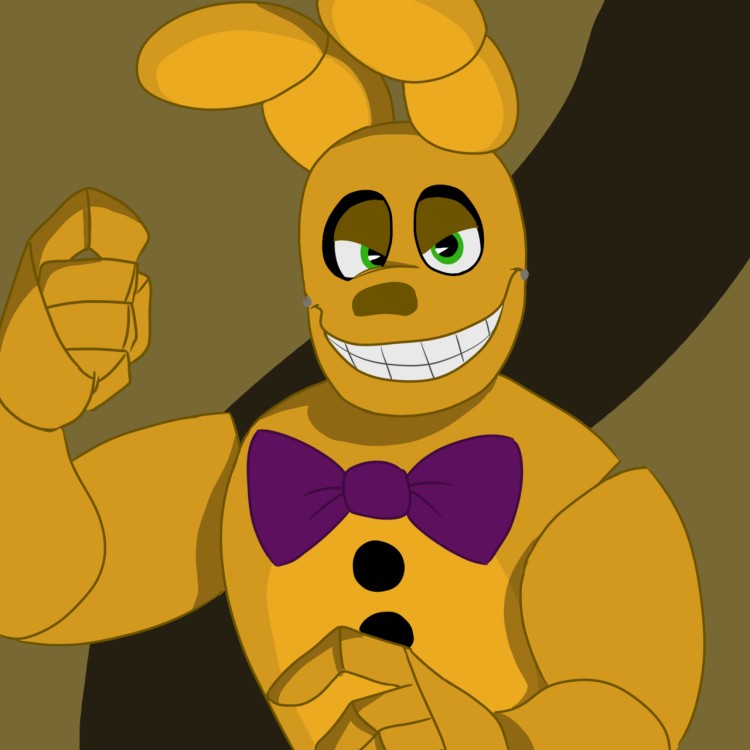 Create meme: spring bonnie, Spring Bonnie art, five nights at freddy's