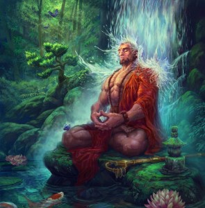 Create meme: the God pan, meditation art, meditation fantasy art