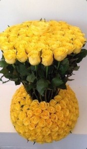 Create meme: a bouquet of yellow roses