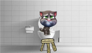 Создать мем: говорящий кот, my talking tom 2 toilet, картинки говорящий кот том