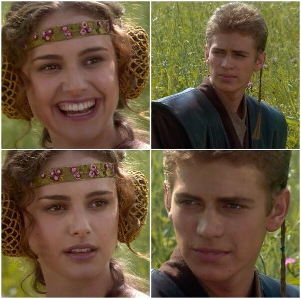 Create meme: meme Anakin and Padme on a picnic, Anakin and Padme, anakin and padme meme