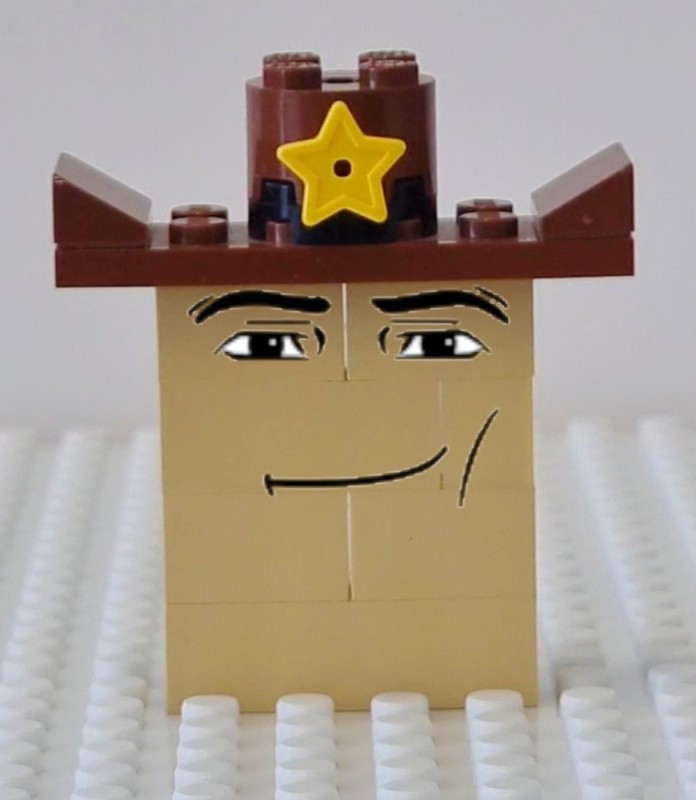 Create meme: Lego Johnny Thunder, Lego minifigures cowboy, Lego Sheriff