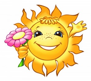 Create meme: with a smile, sun palms, the sun
