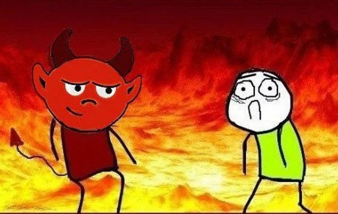 Create meme: in hell meme, the devil meme, the satan meme