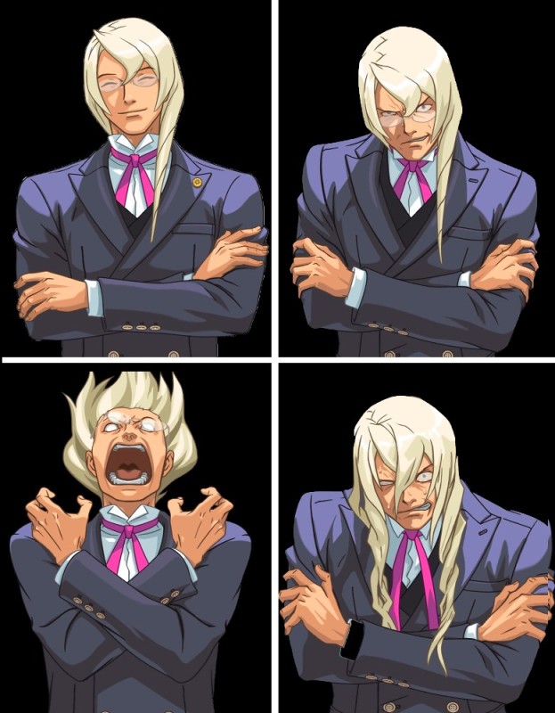 Create meme: Christophe ace attorney, ace attorney , kristoph gavin breakdown