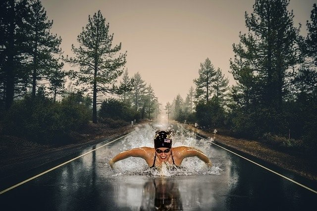 Create meme: rain road, Floating on the road, Rainy forest aesthetics