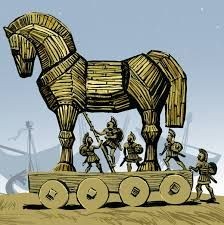 Create meme: Trojan horse picture, Trojan horse myth