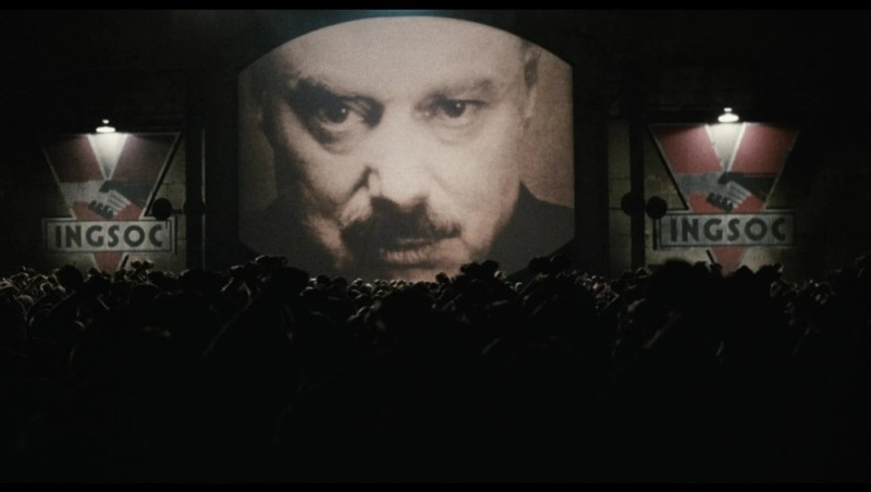 Create meme: Orwell 1984 , George Orwell 1984 , Orwell 1984 TV screen