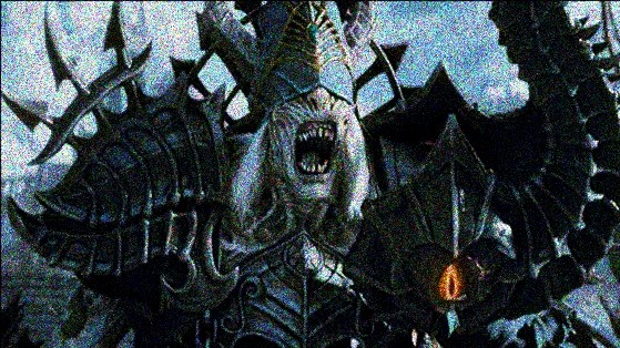 Создать мем: sauron and lich king, персонажи варкрафт, король лич против саурона