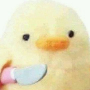 Create meme: twitter, duck with a knife meme, katil civciv