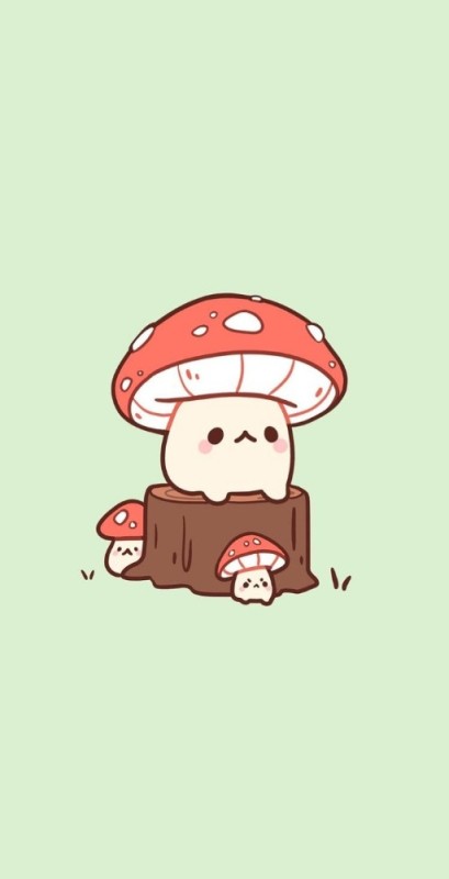 Create meme: cute mushrooms art, cute mushrooms, cute drawings