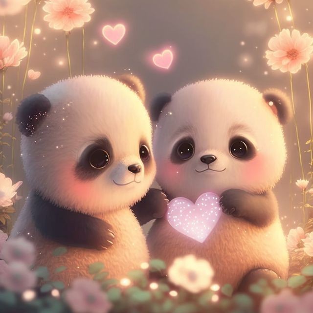 Create meme: Panda cute figure, panda 🐼, cute drawings