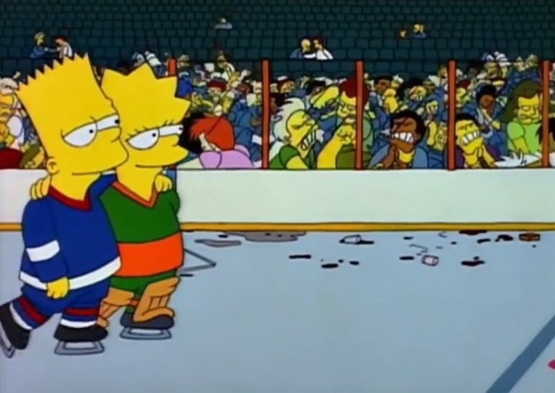 Create meme: The simpsons hockey, the simpsons russia, the simpsons 