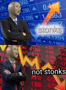 Create meme: stonks