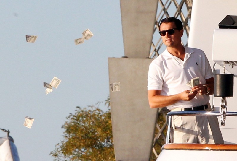 Create meme: Leonardo DiCaprio the wolf of wall street, Leonardo DiCaprio the wolf of wall, dicaprio money meme