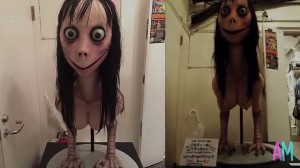 Create meme: the real Momo, scary pictures, Momo video