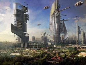 Create meme: futuristic city, future city