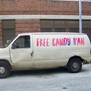 Create meme: the van, the van meme, van free candy