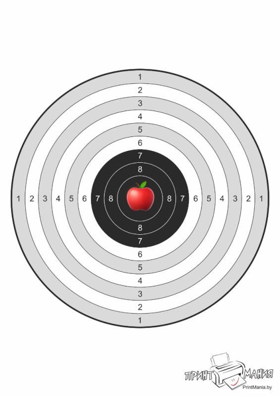 Create meme: target for 10 meters for a4 pneumatics, target shooting, target