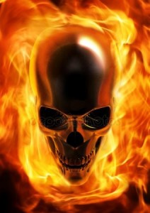 Create meme: J. remote skull fire, Ghost rider, skull