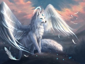 Create meme: white Fox, the wolf is beautiful, wolves fantasy