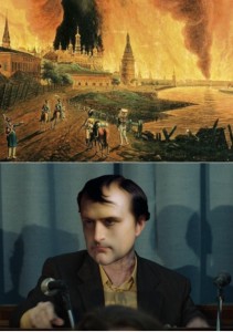 Create meme: Napoleon Bonaparte portrait, Napoleon vainly waited last happiness intoxicated, Moscow kneeling with the keys of the old Kremlin., the fire in Moscow of 1812
