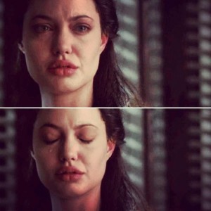 Create meme: jolie crying meme without inscription, jolie is crying, meme of angelina jolie