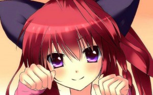 Create meme: anime girl with ears, anime nyashki with ears, anime