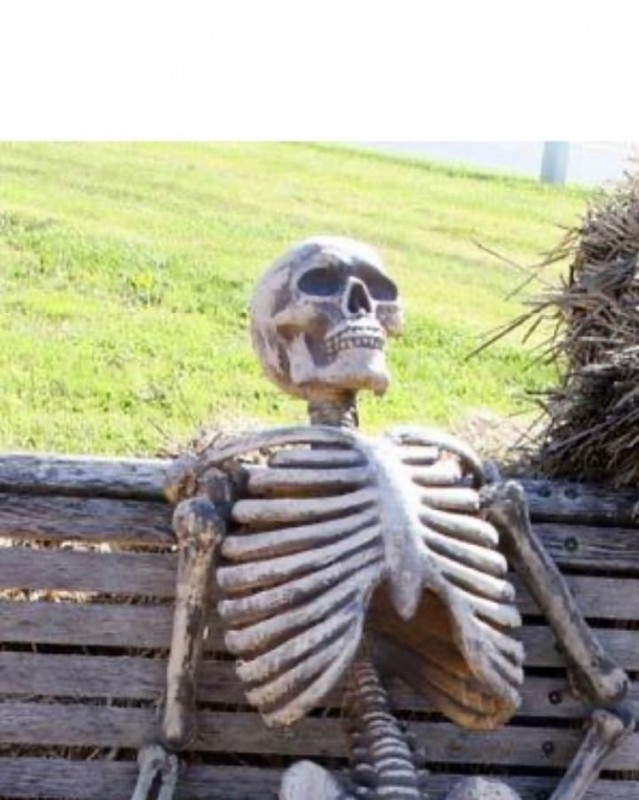 Create meme: kostyan meme skeleton, skeleton in waiting, meme skeleton 