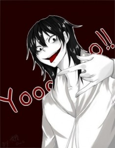 Create meme: death note, Jeff the killer, creepypasta