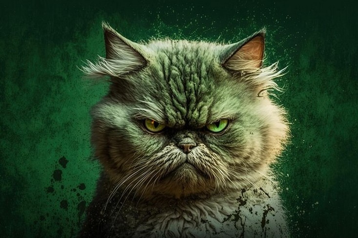 Create meme: angry cat , cat , brutal cat
