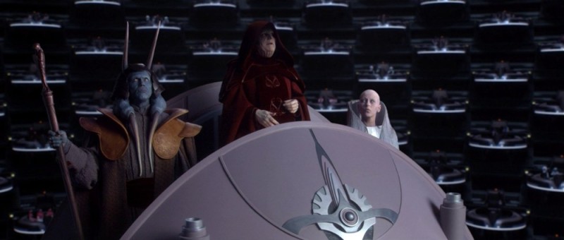 Create meme: star wars Palpatine, The first Galactic Empire, Emperor Palpatine in the Senate