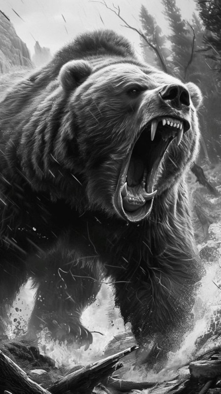 Create meme: bear grin, the formidable grizzly bear, grizzly bear 