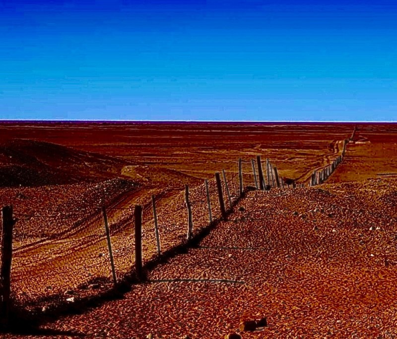 Создать мем: стена в австралии, забор от динго в австралии, забор в пустыне