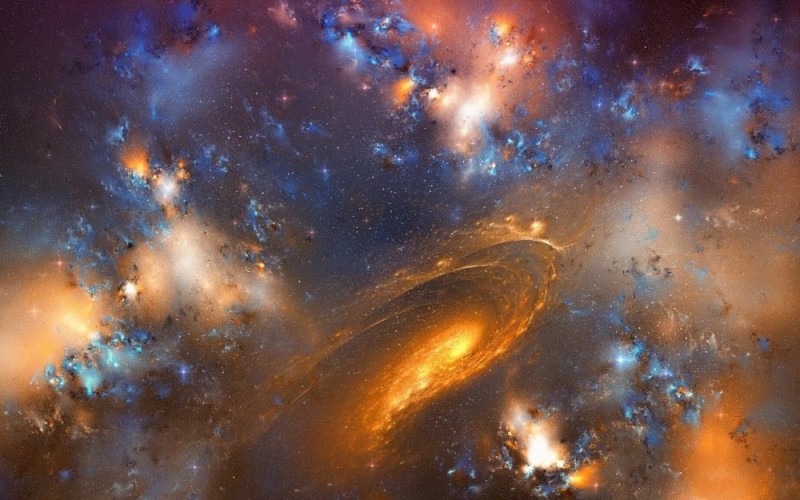 Создать мем: ngc 4038 галактика, космос, туманность